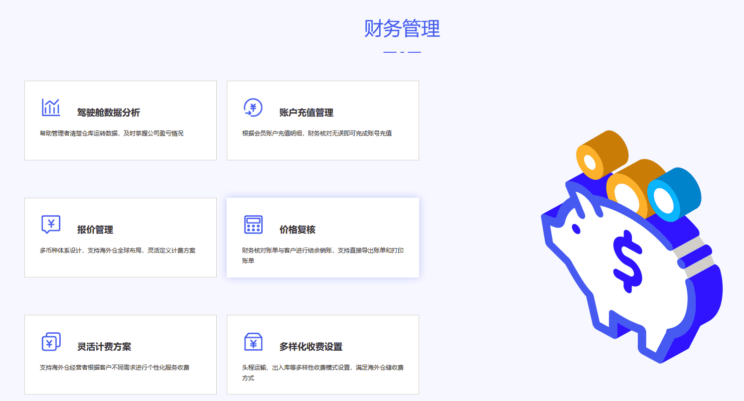 易境通海外倉系統(tǒng)財務(wù)管理功能